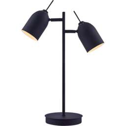 Teamson Home Mason 2 Way Black Metal Shade Table Lamp - Size: 46.2 x 16.0 x 34.0cm - Wilko