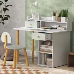AIYAPLAY Green Kids Desk and Chair Set - Size: 73 x 48 x 85cm - Wilko