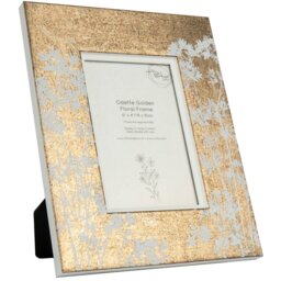 Odette Golden Floral Photo Frame Gold 6 x 4in - Wilko - thumbnail 1