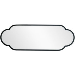 MirrorOutlet The Duplici Black Metal Double Arched Oval Outdoor Garden Wall Mirror 150 x 52cm - Size: 150 x 52 x 3cm - Wilko - thumbnail 4