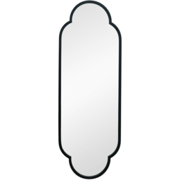 MirrorOutlet The Duplici Black Metal Double Arched Oval Outdoor Garden Wall Mirror 150 x 52cm - Size: 150 x 52 x 3cm - Wilko - thumbnail 1