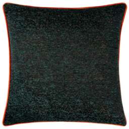 Paoletti Galaxy Emerald Chenille Piped Cushion - Size: 50 x 50 cm - Green - Wilko - thumbnail 1