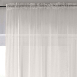 Tyrone Textiles Crystal Cream Plain Sheer Voile Panel Curtain 145 x 229cm - Size: 229 x 145 x 1cm - Wilko - thumbnail 4
