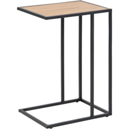 Florence Seaford Oak and Black Metal Side Table - Furniture To Go - Wilko - thumbnail 3