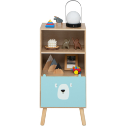 Costway Single Drawer 2 Shelf Natural Kids Storage Unit - Size: 79 x 37 x 15cm - Cream - Wilko - thumbnail 4