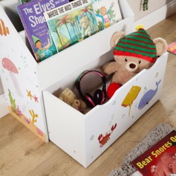 Home Source Anya 3 Drawer Single Shelf Multicolour Sealife Animal Kids Bookcase - White - Wilko - thumbnail 5