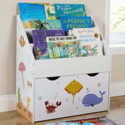 Home Source Anya 3 Drawer Single Shelf Multicolour Sealife Animal Kids Bookcase - White - Wilko - thumbnail 1