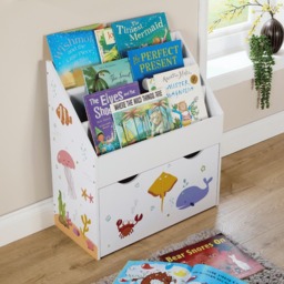 Home Source Anya 3 Drawer Single Shelf Multicolour Sealife Animal Kids Bookcase - White - Wilko - thumbnail 7