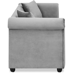 Home Detail Ascot Chesterfield 3 Seater Grey Velvet Sofa - Wilko - thumbnail 6