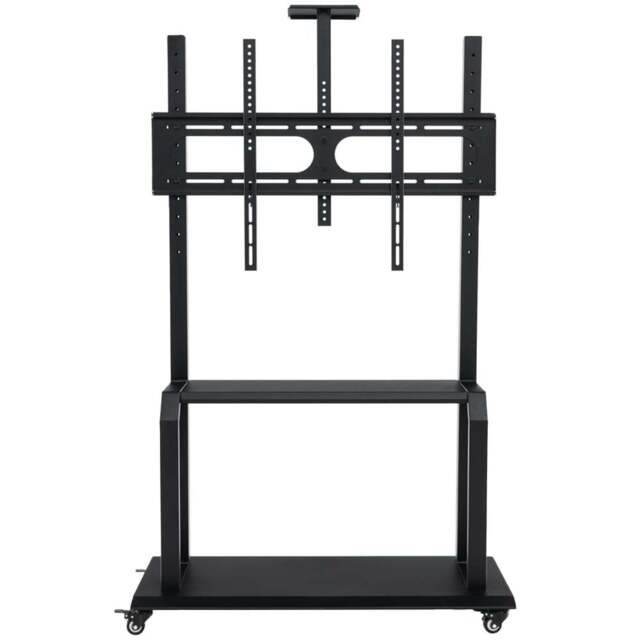 Costway Mobile TV Stand Rolling Cart with Camera and AV Shelf - Size: 162.2 x 64 x 10.7cm - Black - Wilko - image 1