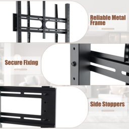 Costway Mobile TV Stand Rolling Cart with Camera and AV Shelf - Size: 162.2 x 64 x 10.7cm - Black - Wilko - thumbnail 5
