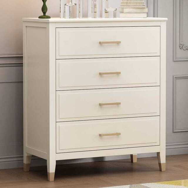 Palazzi 4 Drawer White Chest of Drawers - Wilko - image 1