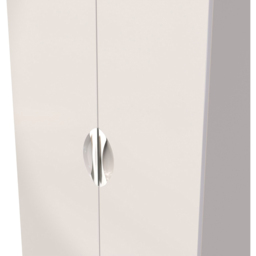 Crowndale Camden 2 Door 2 Drawer Kashmir Gloss Wardrobe Ready Assembled - Kashmir Gloss & Kashmir - Wilko - thumbnail 7
