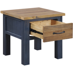 Baumhaus Splash of Blue Single Drawer Wooden Lamp Table - Wilko - thumbnail 4