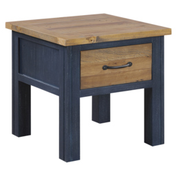 Baumhaus Splash of Blue Single Drawer Wooden Lamp Table - Wilko - thumbnail 3
