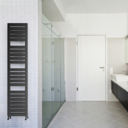 Terma Salisbury Metallic Black Heated Towel Rail 1316 BTU 1360 x 300mm - Size: 136 x 30 x 7.2cm - Wilko - thumbnail 6