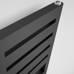 Terma Salisbury Metallic Black Heated Towel Rail 1316 BTU 1360 x 300mm - Size: 136 x 30 x 7.2cm - Wilko - thumbnail 5