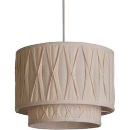 Lighting Collection Aurelia Cream Pinch Pleat Ceiling Shade - Size: 23 x 30 x 30cm - Wilko - thumbnail 1