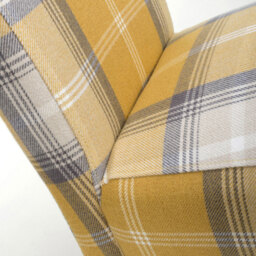 Karta Set of 2 Yellow Check Dining Chair - Wilko - thumbnail 7
