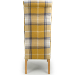 Karta Set of 2 Yellow Check Dining Chair - Wilko - thumbnail 5