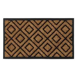 JVL Comfort Diamonds Tuffscrape Door Mat 40x70cm - Size: 40 x 70cm - Brown - JVL Homewares - Wilko