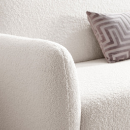 Furniturebox Terry White Boucle Armchair - Size: Single - Wilko - thumbnail 3