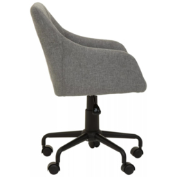 Interiors by Premier Brent Grey and Black Swivel Home Office Chair - Size: 52 x 56 x 88cm - Multi - Wilko - thumbnail 6