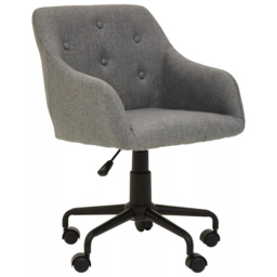 Interiors by Premier Brent Grey and Black Swivel Home Office Chair - Size: 52 x 56 x 88cm - Multi - Wilko - thumbnail 3