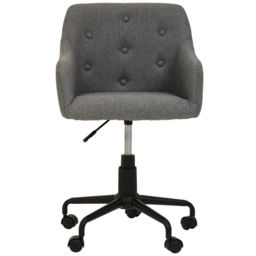 Interiors by Premier Brent Grey and Black Swivel Home Office Chair - Size: 52 x 56 x 88cm - Multi - Wilko - thumbnail 5