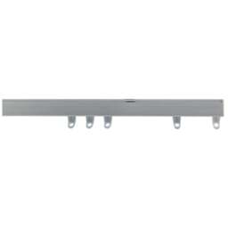 New Edge Blinds 190cm Fineline Aluminium Silver Curtain Track - Size: 105cm - Wilko