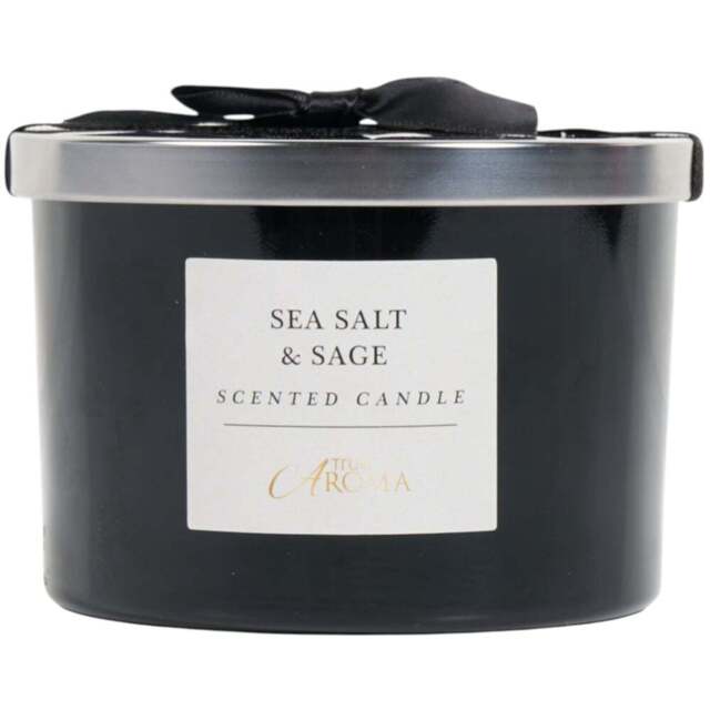 3 Wick Candle - Sea Salt and Sage - True Aroma - Wilko - image 1