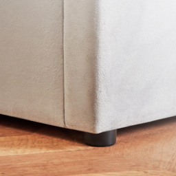Home Treats King Size Velvet Ottoman Bed - Grey - Wilko - thumbnail 5