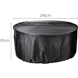 Cozy Bay EZBreathe 8 Seater Round Black Patio Set Cover - Size: 95 x 240 x 240cm - Wilko - thumbnail 6