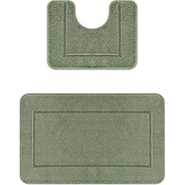 Chelsea 2 Piece Bath Mat Set - Sage - Wilko - image 1