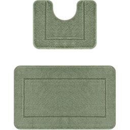 Chelsea 2 Piece Bath Mat Set - Sage - Wilko