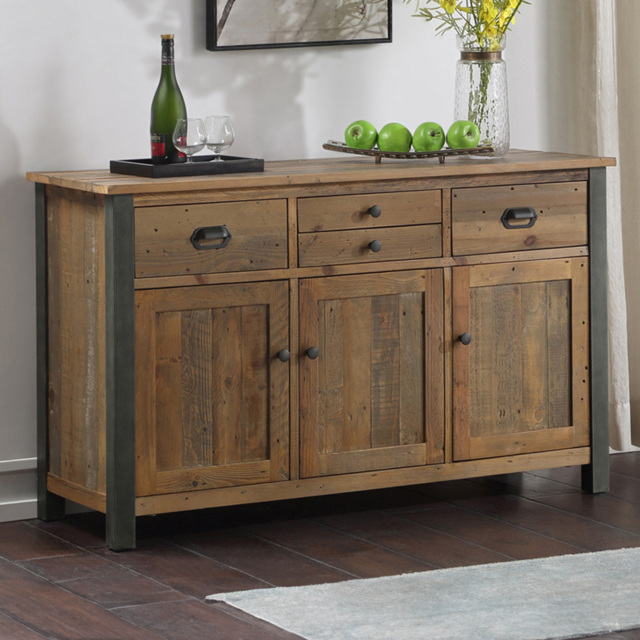 Baumhaus Urban Elegance 3 Door 4 Drawer Sideboard - Brown - Wilko - image 1