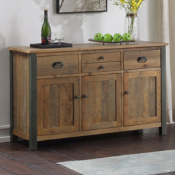 Baumhaus Urban Elegance 3 Door 4 Drawer Sideboard - Brown - Wilko