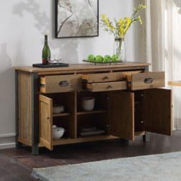 Baumhaus Urban Elegance 3 Door 4 Drawer Sideboard - Brown - Wilko - thumbnail 3