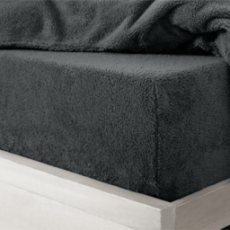 Velosso King Size Charcoal Teddy Fleece Fitted Sheet - Grey - Wilko - thumbnail 3