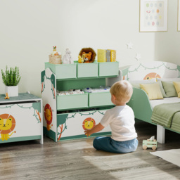AIYAPLAY 3 Tier Green Kids Storage Shelf - Size: 66 x 30 x 63cm - Wilko - thumbnail 5