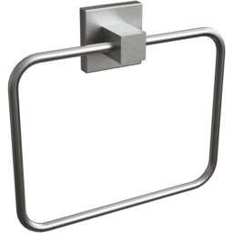Rothley Brushed Silver Square Towel Ring 185mm - Size: 17.5 x 6.5 x 20cm - Wilko