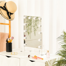 Living and Home White Rectangle LED Hollywood Vanity Makeup Mirror 36.5 x 47.5cm - Size: 47.5 x 36.5 x 8.5cm - Wilko - thumbnail 3