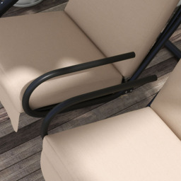 Outsunny 2 Seater Beige Swing Chair with Canopy - Size: 169 x 53 x 11cm - Cream - Wilko - thumbnail 4