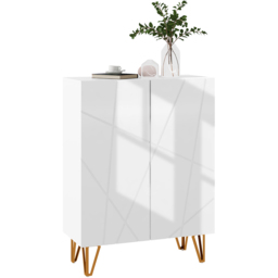 HOMCOM 2 Door White Shoe Soft Close Storage Cabinet - Size: 95.0 cm x 31.5 cm x 72.0 cmcm - Wilko - thumbnail 3