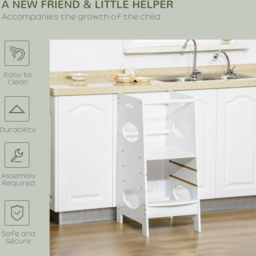 Playful Haven White Kids Adjustable Stool - Size: 40 x 50 x 90cm - Wilko - thumbnail 6