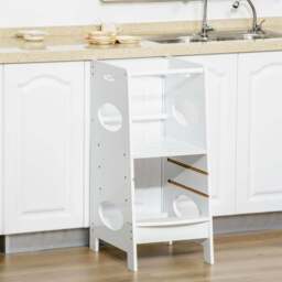Playful Haven White Kids Adjustable Stool - Size: 40 x 50 x 90cm - Wilko - thumbnail 1