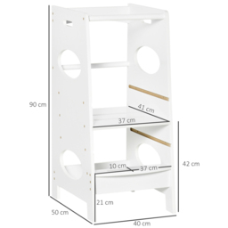 Playful Haven White Kids Adjustable Stool - Size: 40 x 50 x 90cm - Wilko - thumbnail 7
