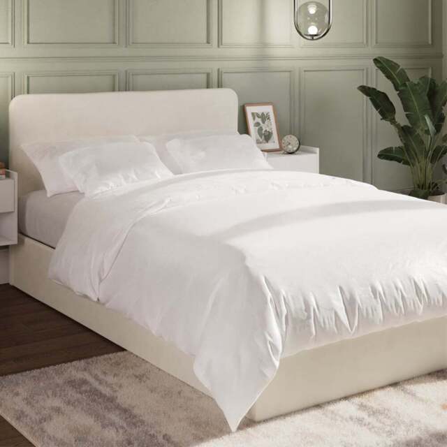 GFW Chiswick Small Double Natural Ottoman Bed - Cream - Wilko - image 1