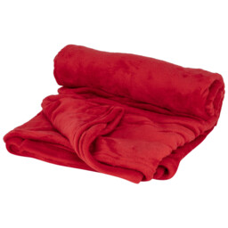 Divante Red Supersoft Large Throw 140 x 180cm - Wilko - thumbnail 3
