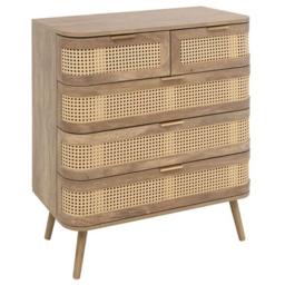 Birlea Noah 5 Drawer Rattan Effect Chest of Drawers - Brown - Wilko - thumbnail 3